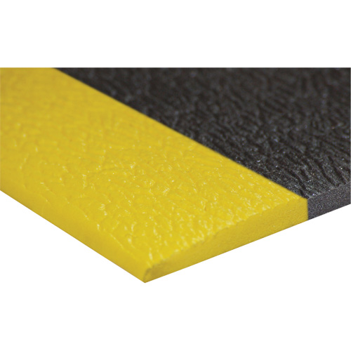 Airsoft Anti-Fatigue Mat, Pebbled, 3' x 5' x 3/8", Black/Yellow, PVC Sponge Nuna Depot Inc.