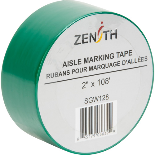 Aisle Marking Tape, 2" x 108', PVC, Green Nuna Depot Inc.