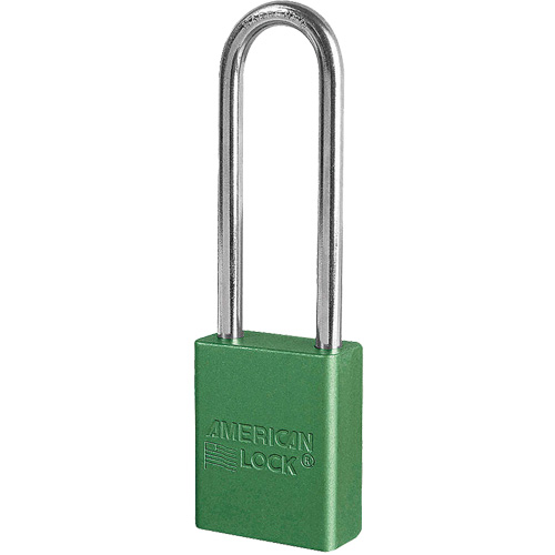 American Lock&reg; Safety Padlock, Green, Keyed Different, Aluminum, 1-1/2" Width Nuna Depot Inc.