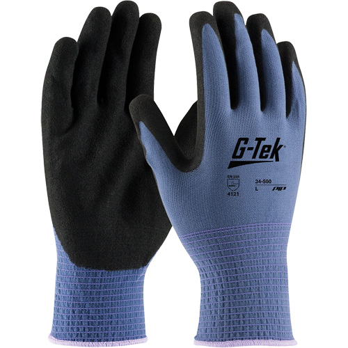 Gants enduits G-Tek GP, Petit, R&ecirc;vetement Nitrile, Calibre 13, Enveloppe en Nylon Nuna Depot Inc.