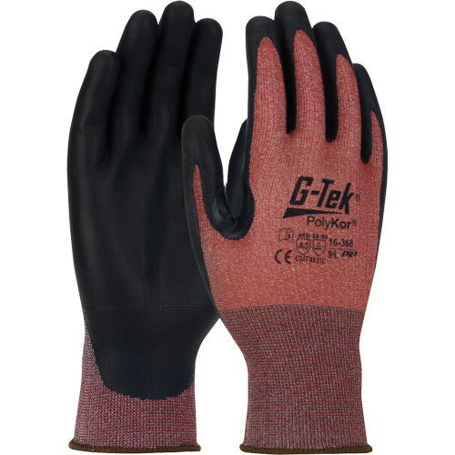Gants r&eacute;sistants aux coupures G-Tek PolyKor X7 Neuroma, Taille Petit, Calibre 18, Rev&ecirc;tement Polyur&eacute;thane, Enveloppe en Poly&eacute;thyl&egrave;ne, ASTM ANSI niveau A3/EN 388 niveau C Nuna Depot Inc.