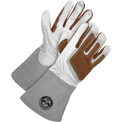 Gants de soudage &agrave; l'arc TIG Gander Brand avec renfort thermique, Cuir fleur de ch&egrave;vre, Taille Petit Nuna Depot Inc.