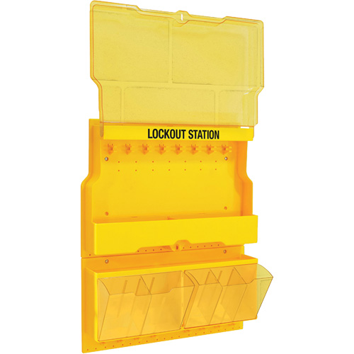 Deluxe Lockout Station with Cover and Trilingual Labels, None Padlocks, 32 Padlock Capacity, Padlocks Not Included Nuna Depot Inc.