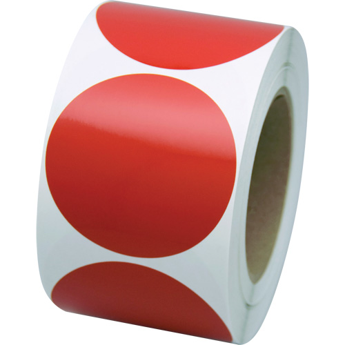 Formes de marquage, Cercle, 3" lo x 3" la, Rouge, Vinyle Nuna Depot Inc.
