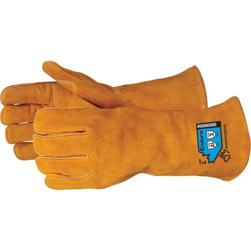 Gants de soudure de luxe r&eacute;sistants aux coupures Endura, Cuir de vache refendu, Taille Petit Nuna Depot Inc.