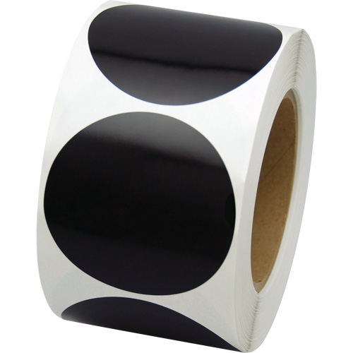 Coloured Marking Dots, Circle, 3" L x 3" W, Black, Vinyl Nuna Depot Inc.