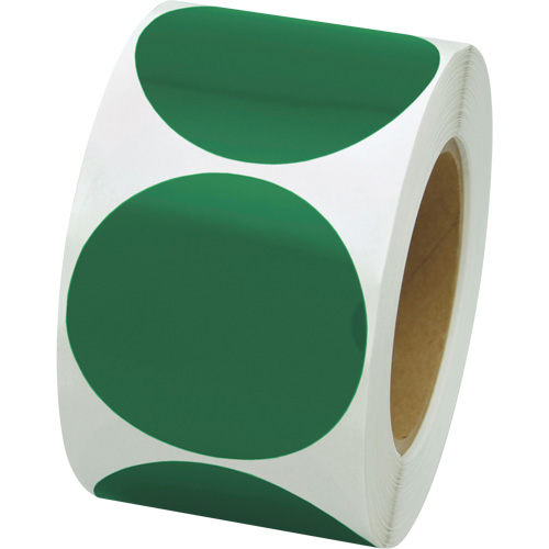 Pastilles de marquage color&eacute;es, Cercle, 3" lo x 3" la, Vert, Vinyle Nuna Depot Inc.