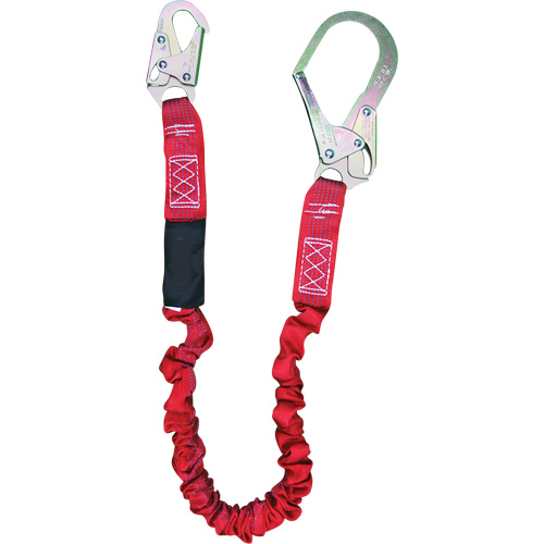 ShockSorb Internal Shock Lanyard, 6', Rebar Hook Center, Snap Hook Leg Ends, Polyester Nuna Depot Inc.
