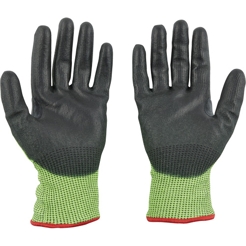 Gants &agrave; haute visibilit&eacute; enduits par trempage, Taille Petit, Calibre 15, Rev&ecirc;tement Polyur&eacute;thane, Enveloppe en Poly&eacute;thyl&egrave;ne, ASTM ANSI niveau A5 Nuna Depot Inc.