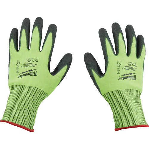 Gants &agrave; haute visibilit&eacute; enduits par trempage, Taille Petit, Calibre 15, Rev&ecirc;tement Polyur&eacute;thane, Enveloppe en Poly&eacute;thyl&egrave;ne, ASTM ANSI niveau A5 Nuna Depot Inc.