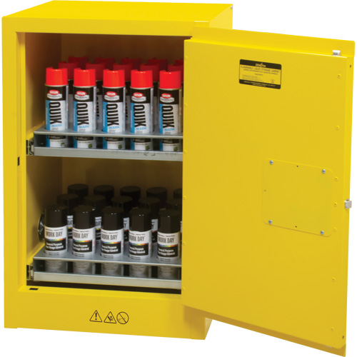Armoire de rangement pour a&eacute;rosols inflammables, 12 gal., 1 Porte(s), 23" La x 35" h x 18" p Nuna Depot Inc.