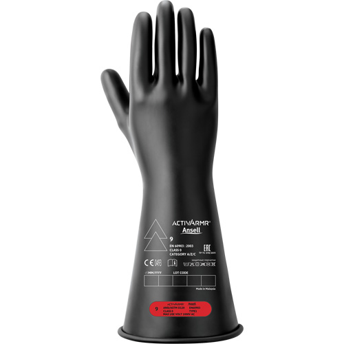 Gants isolants &eacute;lectriques, ASTM classe 0, Taille 10, 11" lo Nuna Depot Inc.