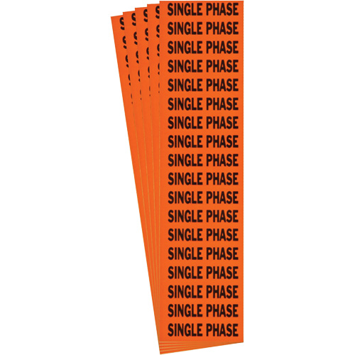 "Single Phase" Conduit & Voltage Labels, 1/2" x 2-1/4", Cloth/Vinyl, English Nuna Depot Inc.