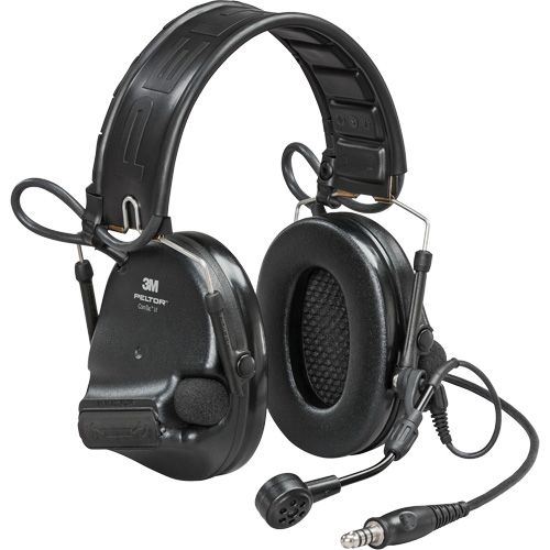 Casque VI NIB avec fils de sortie unique et rail arc Peltor ComTac, Style Bandeau, 23 dB Nuna Depot Inc.