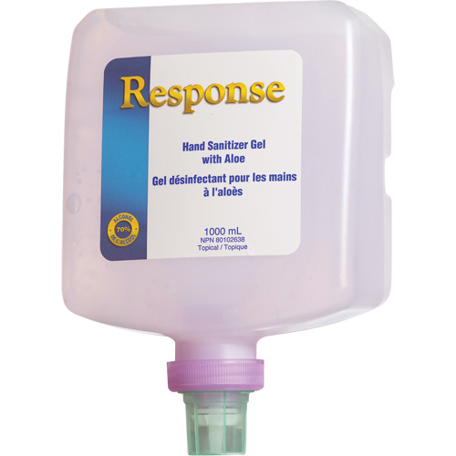 Gel d&eacute;sinfectant pour les mains &agrave; l'alo&egrave;s Response, 1000 ml, Bouteille &agrave; pompe, 70 % alcool Nuna Depot Inc.