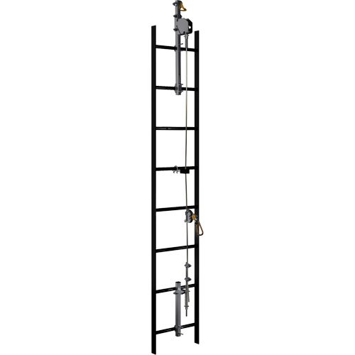 Syst&egrave;me de s&eacute;curit&eacute; vertical &agrave; c&acirc;ble 20' Lad-Saf, Acier galvanis&eacute; Nuna Depot Inc.