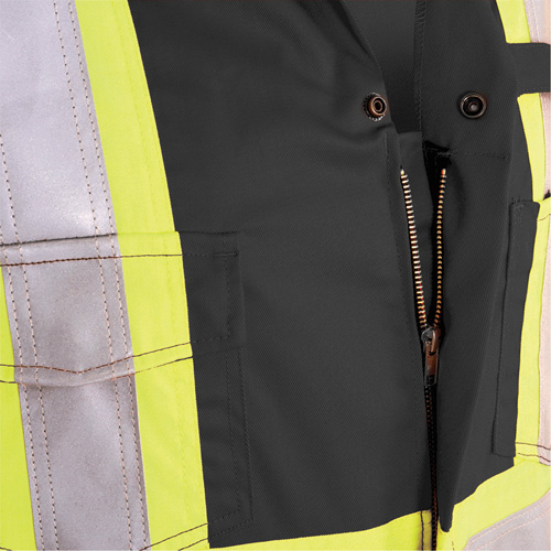 7702BK Combinaison ignifuge et r&eacute;sistant &agrave; l'arc &eacute;lectrique 88/12 FR-Tech, Taille 36, Noir, 9,7 cal/cm² Nuna Depot Inc.