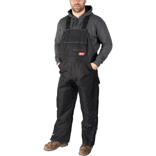 Salopette GridIron de longueur standard avec fermeture &agrave; glissi&egrave;re jusqu'&agrave; la cuisse, Hommes, Grand, Noir Nuna Depot Inc.