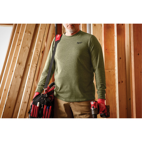 Hybrid Work Tee Shirt, Men's, Small, Green Nuna Depot Inc.