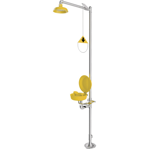 Douche durgence et douche oculaire combin&eacute;es, Socle Nuna Depot Inc.