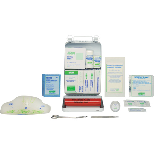 Trousse de premiers soins de base 16 unit&eacute;s, R&eacute;pond &agrave; la norme CSA Z1220-17 type 2 environnements &agrave; faible risque, Petit (2-25 travailleurs) Nuna Depot Inc.