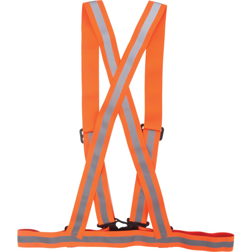 Harnais pour la circulation, Orange haute visibilit&eacute;, Couleur r&eacute;fl&eacute;chissante Argent, Grand Nuna Depot Inc.