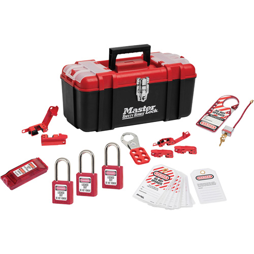 Trousse de cadenassage standard avec cadenas en thermoplastique Zenex, Ensemble &eacute;lectrique, 14 composants compris Nuna Depot Inc.