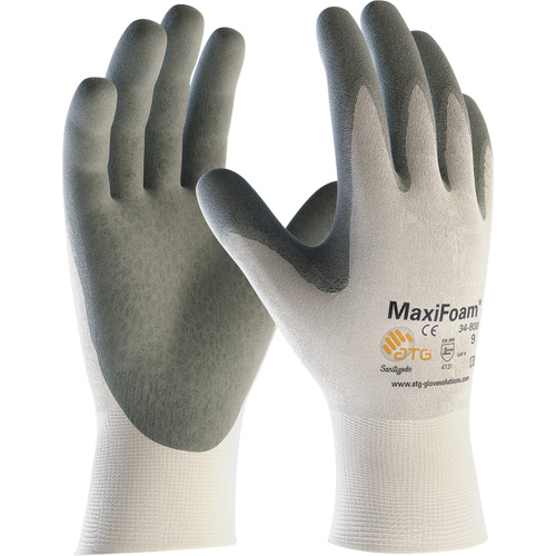 Gants en tricot sans couture de qualit&eacute; sup&eacute;rieure ATG MaxiFoam, Grand, R&ecirc;vetement Nitrile, Calibre 15, Enveloppe en Nylon Nuna Depot Inc.