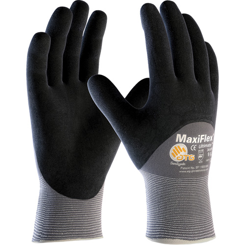 Gants compatibles avec les &eacute;crans tactiles ATG MaxiFlex Ultimate, Grand, R&ecirc;vetement Nitrile, Calibre 15, Enveloppe en Nylon/&eacute;lasthanne Nuna Depot Inc.