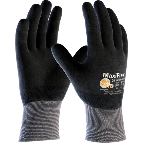 Gants compatibles avec les &eacute;crans tactiles ATG MaxiFlex Ultimate, Grand, R&ecirc;vetement Nitrile, Calibre 15, Enveloppe en Nylon/&eacute;lasthanne Nuna Depot Inc.