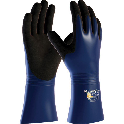 Gants r&eacute;sistant aux produits chimiques et aux coupures ATG MaxiDry Plus, Grand, R&ecirc;vetement Nitrile, Enveloppe en Nylon/&eacute;lasthanne Nuna Depot Inc.