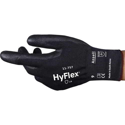 Gants r&eacute;sistant aux coupures Hyflex 11-757, 6, Calibre 18, Rev&ecirc;tement Polyur&eacute;thane, ASTM ANSI niveau A7/EN 388 niveau F Nuna Depot Inc.