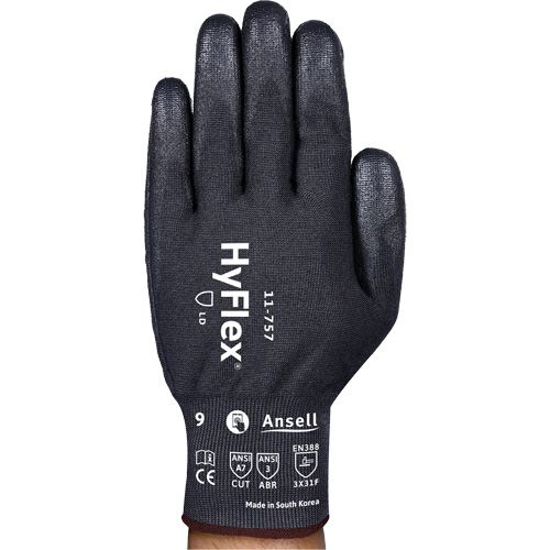 Gants r&eacute;sistant aux coupures Hyflex 11-757, 8, Calibre 18, Rev&ecirc;tement Polyur&eacute;thane, ASTM ANSI niveau A7/EN 388 niveau F Nuna Depot Inc.