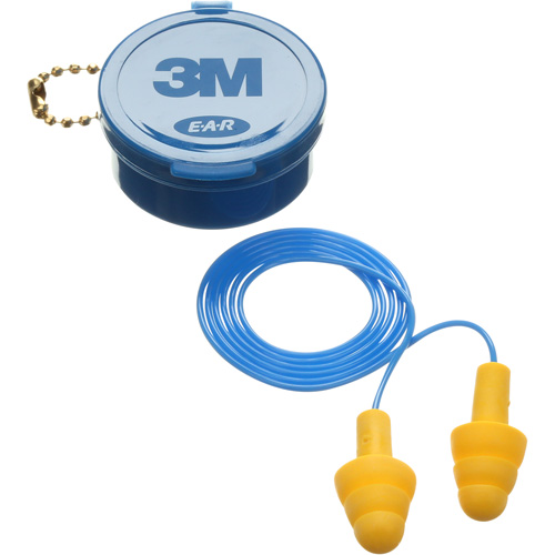 Bouchons d'oreilles pr&eacute;moul&eacute;s E-A-R Ultrafit, Avec cordon, Paire - Boîtier en plastique, 25 dB NRR, Taille unique Nuna Depot Inc.