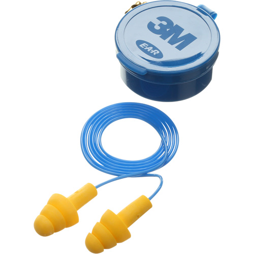Bouchons d'oreilles pr&eacute;moul&eacute;s E-A-R Ultrafit, Avec cordon, Paire - Boîtier en plastique, 25 dB NRR, Taille unique Nuna Depot Inc.