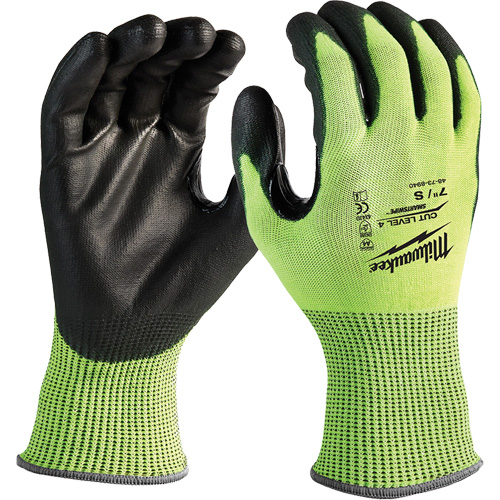 Gants haute visibilit&eacute; r&eacute;sistant aux coupures, Taille Petit, Calibre 13, Rev&ecirc;tement Nitrile/Polyur&eacute;thane, Enveloppe en Poly&eacute;thyl&egrave;ne, ANSI/ISEA 105 niveau 4 Nuna Depot Inc.