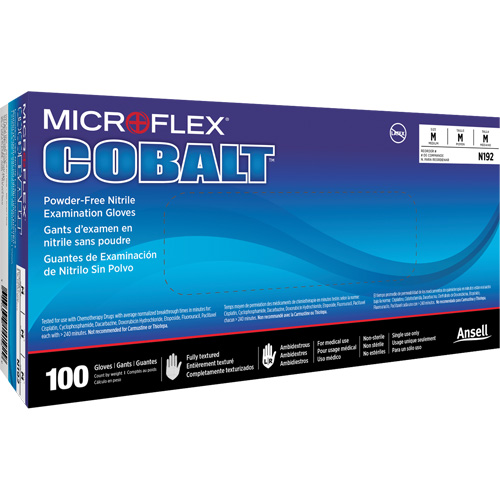 Microflex&reg; Cobalt&reg; N19 Multi-Purpose Exam Gloves, X-Small, Nitrile, 3.9-mil, Powder-Free, Blue, Class 2 Nuna Depot Inc.