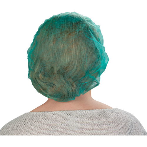Bonnets bouffants, Polypropyl&egrave;ne, 21", Vert Nuna Depot Inc.