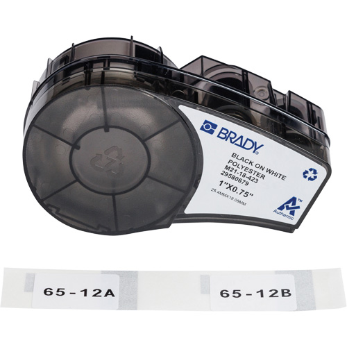 &eacute;tiquettes polyvalentes avec ruban pour environnements hostiles, Noir Nuna Depot Inc.