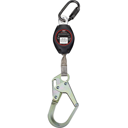 Cordage de s&eacute;curit&eacute; autor&eacute;tractable avec mousqueton moyen Dynamic, 7', Polyester, Pivotant Nuna Depot Inc.