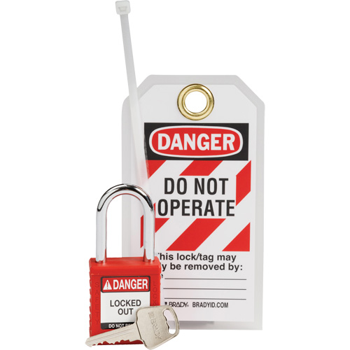 Nylon Safety Lockout Padlock & Tag Kit, 3 Components Nuna Depot Inc.