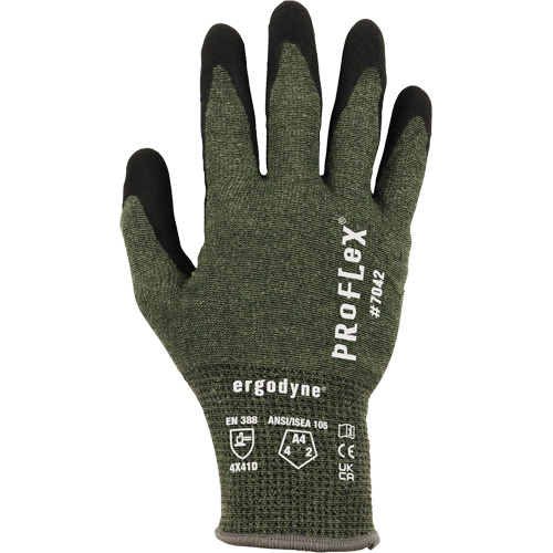 Gants r&eacute;sistant &agrave; la coupe Proflex 7042, Taille Petit, Calibre 18, Rev&ecirc;tement Nitrile, Enveloppe en Aramide, ASTM ANSI niveau A4/EN 388 niveau D Nuna Depot Inc.