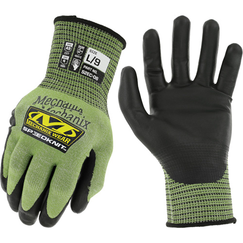 Speedknit S2EC06 Cut-Resistant Gloves, Size Small/7, 18 Gauge, Urethane Coated, HPPE/Tungsten Shell, ASTM ANSI Level A4/EN 388 Level D Nuna Depot Inc.