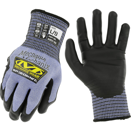 Gants r&eacute;sistants aux coupures SpeeKnit S2EC33, Taille Moyen/8, Calibre 18, Rev&ecirc;tement Ur&eacute;thane, Enveloppe en PEHP/Tungst&egrave;ne, ASTM ANSI niveau A5/EN 388 niveau D Nuna Depot Inc.