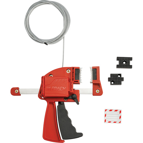 Verrou de c&acirc;ble &agrave; pince rouge, Longueur de 8' Nuna Depot Inc.