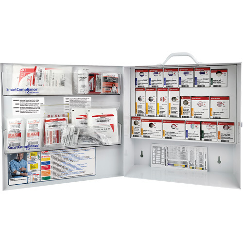 Armoire pour premiers soins SmartCompliance, R&eacute;pond &agrave; la norme CSA Z1220-17 type 2 environnements &agrave; faible risque, Moyen (26-50 travailleurs) Nuna Depot Inc.