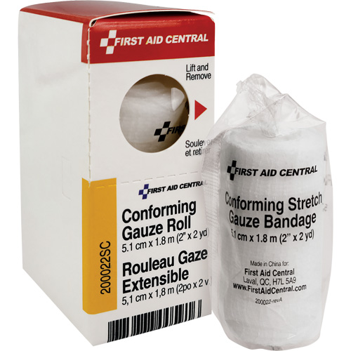 Recharge de bandage en gaze &eacute;tirable et conforme SmartCompliance, Rouleau, 6' lo x 2" la, St&eacute;rile, Dispositif m&eacute;dical Classe 1 Nuna Depot Inc.