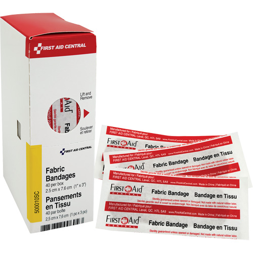 SmartCompliance&reg; Refill Adhesive Bandages, Rectangular/Square, 3", Fabric, Non-Sterile Nuna Depot Inc.