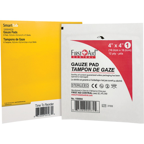 Recharge de gaze SmartCompliance, Tampon, 4" lo x 4" la, St&eacute;rile, Dispositif m&eacute;dical Classe 1 Nuna Depot Inc.
