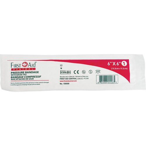 Sterile Compress Pressure Bandage, 6" L x 6" W Nuna Depot Inc.